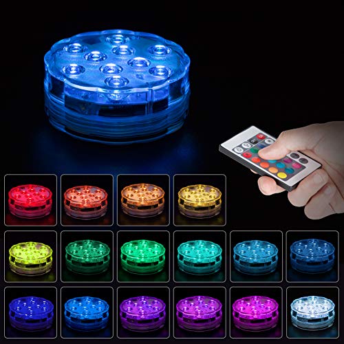 Sanfant Poolbeleuchtung Unterwasser, Magnetisch Wasserdichtes Unterwasser Licht, 13 LEDs RGB Farbwechsel, Unterwasser… – Bild 4