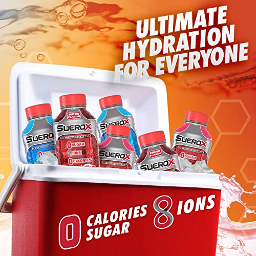 Suerox Zero Sugar Electrolyte Drink For Hydration And Recovery, Unique Blend Of Electrolytes & 8 Ions, Zero Calorie Sports Drink, 21.3 Fl Oz, Ultimate Pack, 12 Count #TOP1