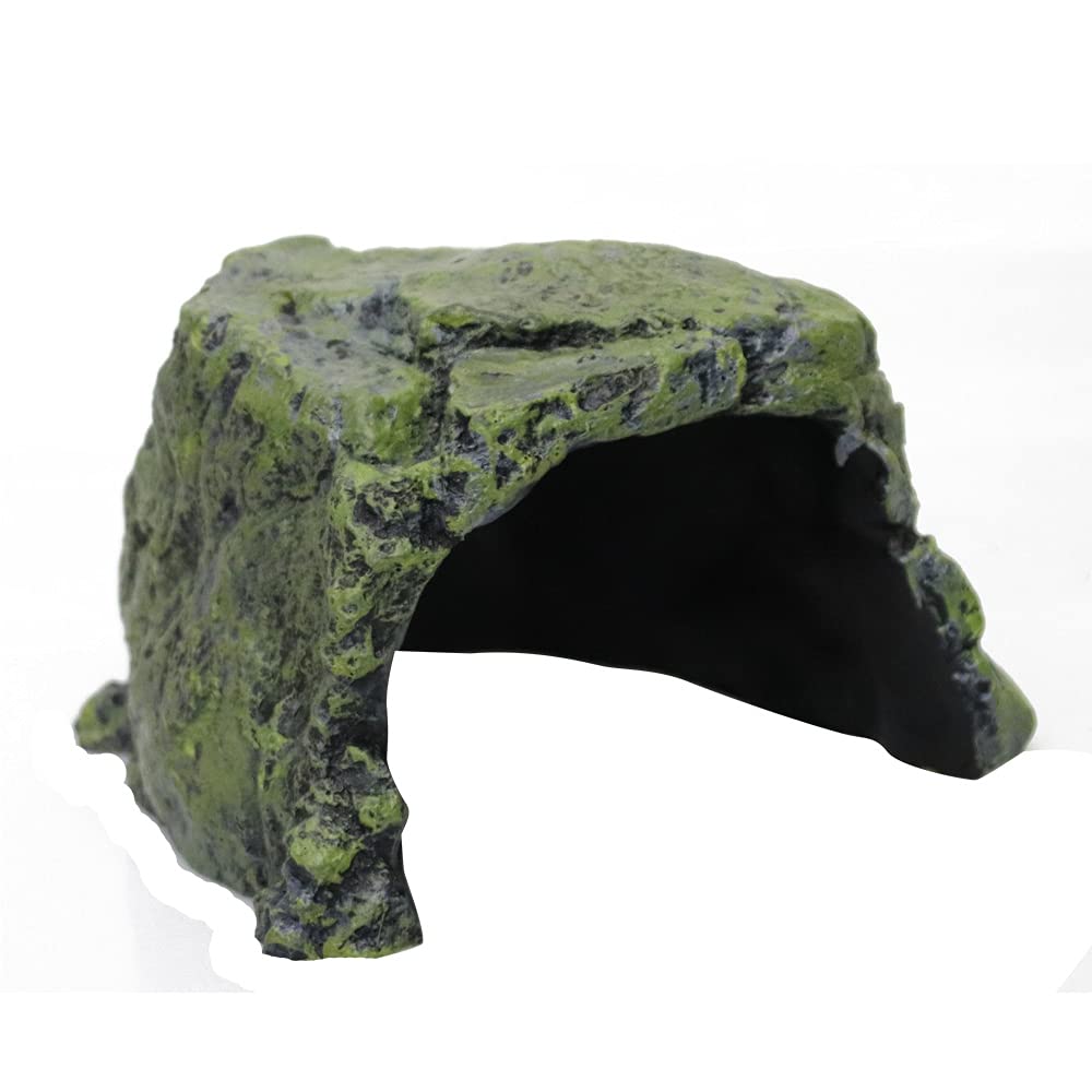 Abustle Pig Reptile Rock Hideout Cave - Resin Habitat Decor For Bearded Dragons, Lizards, Turtles (Size N17)