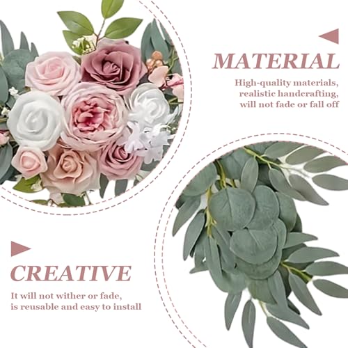 Fleurs d'arche de mariage artificielles composition florale soie - 5