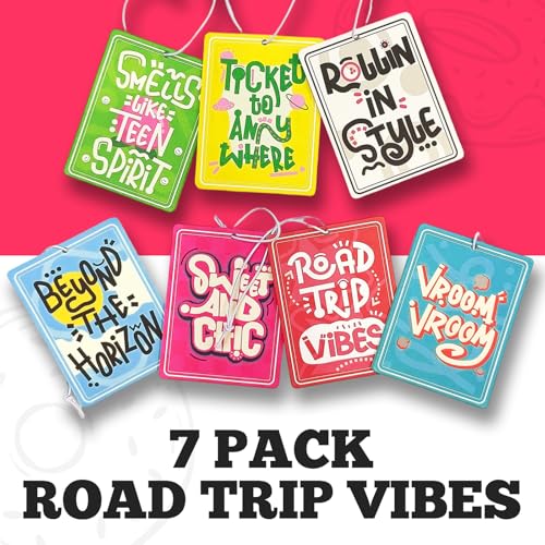 Image of Car Freshie Positive Quote Scent for Car Air Fresheners Hanging for Decoration & Home Decor 7 Pack