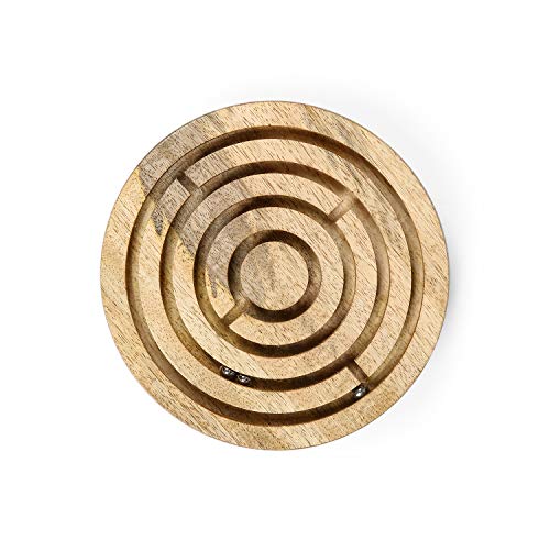 Penguin Home Bal in een doolhof puzzel 5", Houten, Bruin, 5"