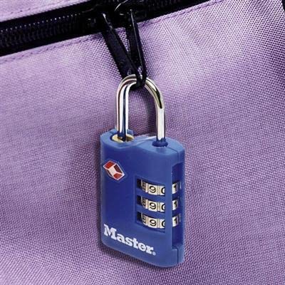 Master Lock Pack of 2 Combination Travel Padlocks TSA Certified, Red, Combination Padlock - Image 3