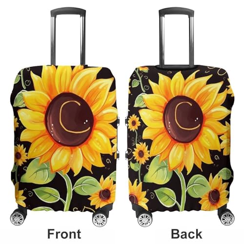 Carry on Luggage Cover Cute Sunflower Suitcase Covers for Luggages Tsa Approved Travel Luggage Sleeve Protector Elastic Suitcase Protector Anti-Scratch Washable Fits 19-30 Inch Case -M3