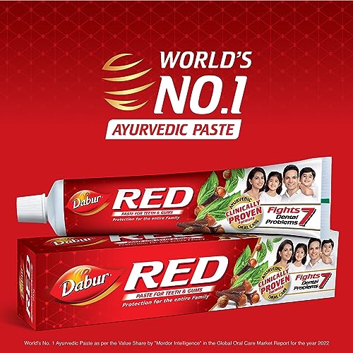 Image of Dabur Red Toothpaste - 1400g Combo pack (800g + 600g) | Fluoride Free| Helps in Bad Breath Treatment, Cavity Protection, Plaque Removal | For Whole Mouth Health| Power of 13 Potent Ayurvedic Herbs
