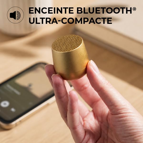 Mini enceinte Bluetooth Lexon Mino+ bronze portable pour smartphone - 2