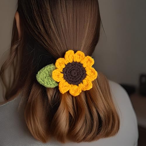 Image of Itsy Bitsy DIY Sunflower Crochet Fashion Accessories Kit Makes 4 | Beginner Crochet Craft Set | Make Sunflower Keychains Bag Charms Zipper Pulls | Complete DIY Hobby Gift Box