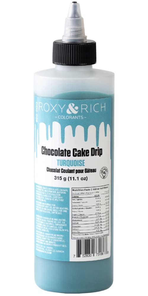Roxy and Rich Chocolate Cake Drip, 315 Grams Turquoise