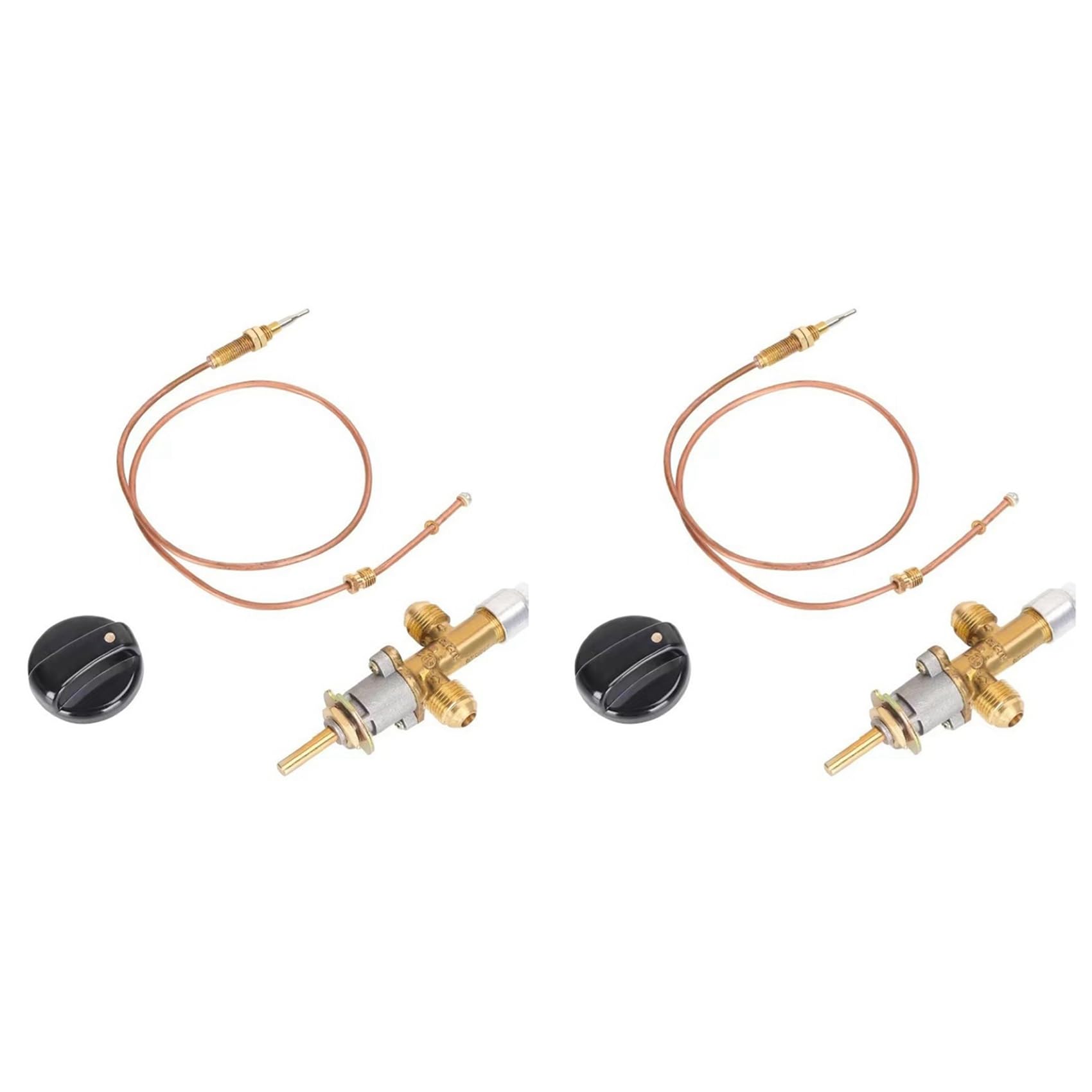 Jnchdghwa 2X Gas Fireplace Fire Pit Flame Failure Control Valve Kit Fire Pit Thermocouple Replace Control Valve Fireplace Parts