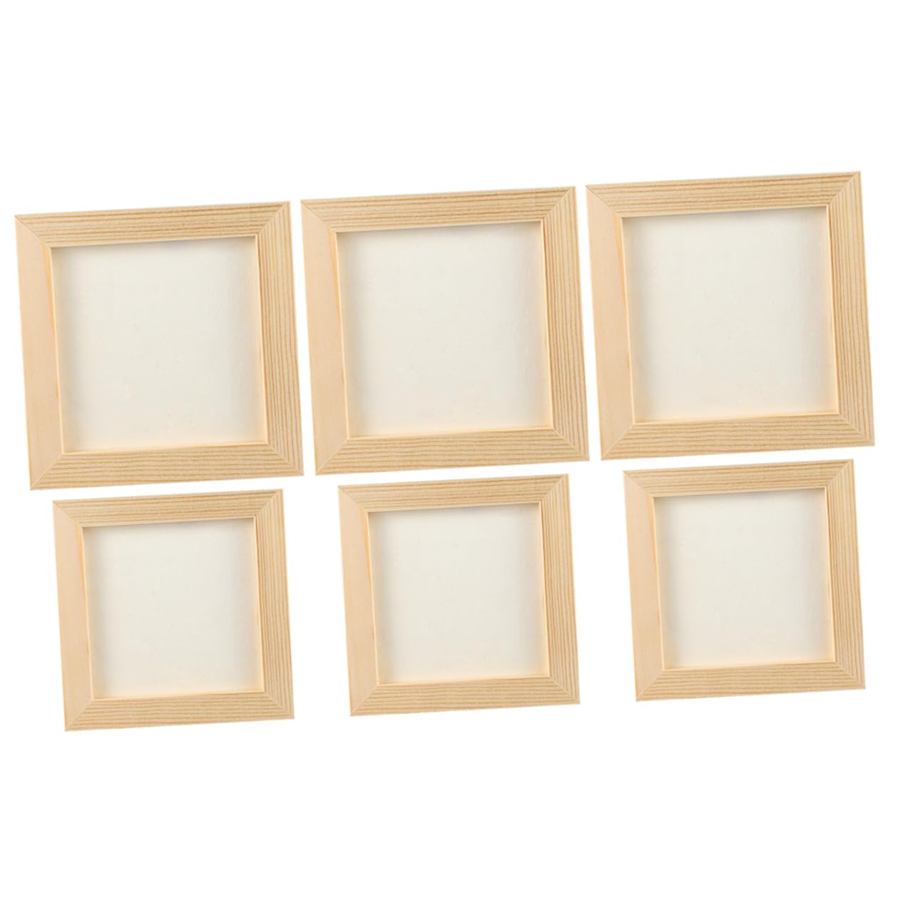 HOOTNEE DIY Wooden Picture Frames Clay Blanks Pcs Set Versatile for Watercolor Oil Sticker and Collage Art