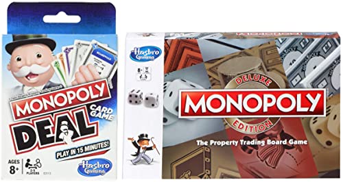 Image of Monopoly Deluxe Edition Game, Ages 8 and Up Deal Card Game English (New) for Kids, Ages 8 and Up