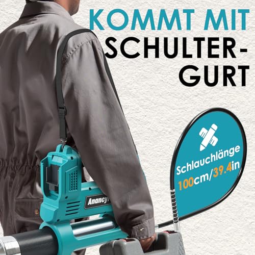 Anancyi Battery Grease Gun for Mak-ita 18 V Battery, 12000 PSI Pressure, Electric Grease Gun with 30 cm 90 cm High Pressure Hose, Perfect for Trucks, Farms, Construction and DIY (without Battery) 6 Anancyi Battery Grease Gun for Mak-ita 18 V Battery, 12000 PSI Pressure, Electric Grease Gun with 30 cm 90 cm High Pressure Hose, Perfect for Trucks, Farms, Construction and DIY (without Battery) - Image 6