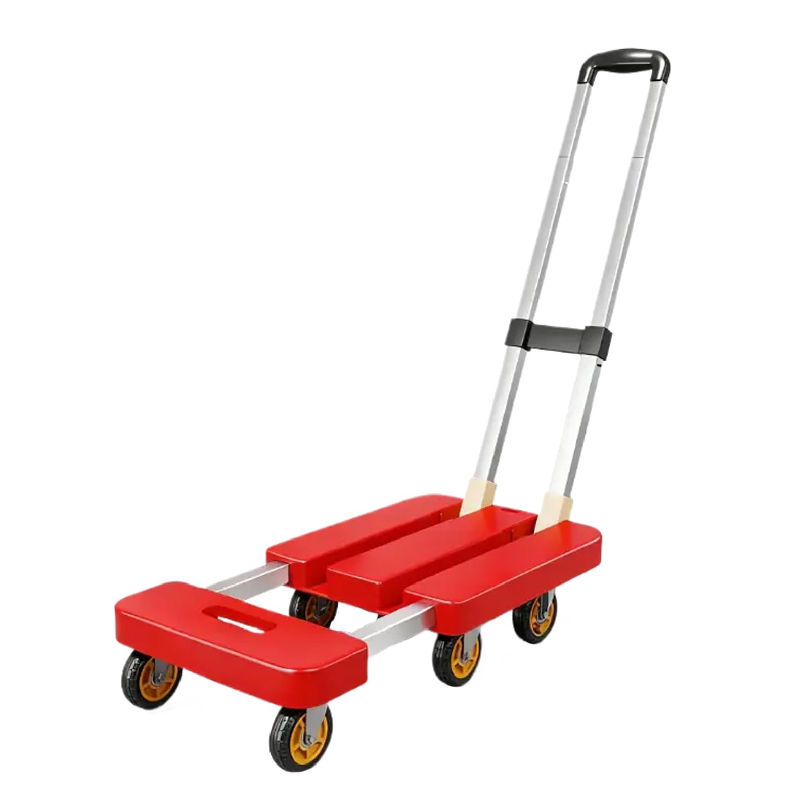 LKLNKVL Handcart, Retractable Chassis, Adjustable Pull Rod, Strong and Durable, Suitable for Moving, Travel, Shopping(Red)
