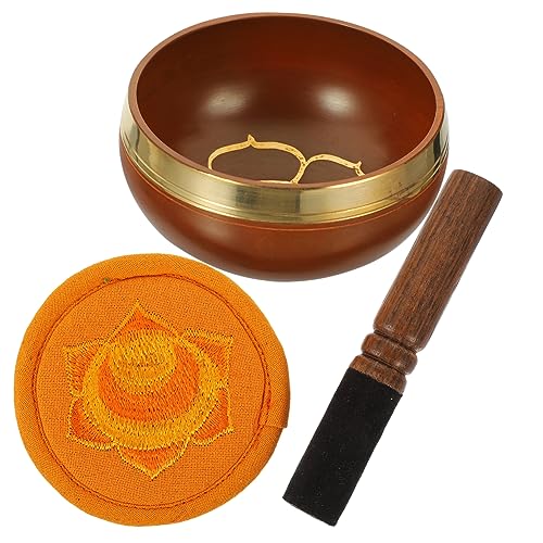 CIMAXIC Meditation Set Sound Bowl Singing Bowl Mallet Handmade Buddha Relaxing