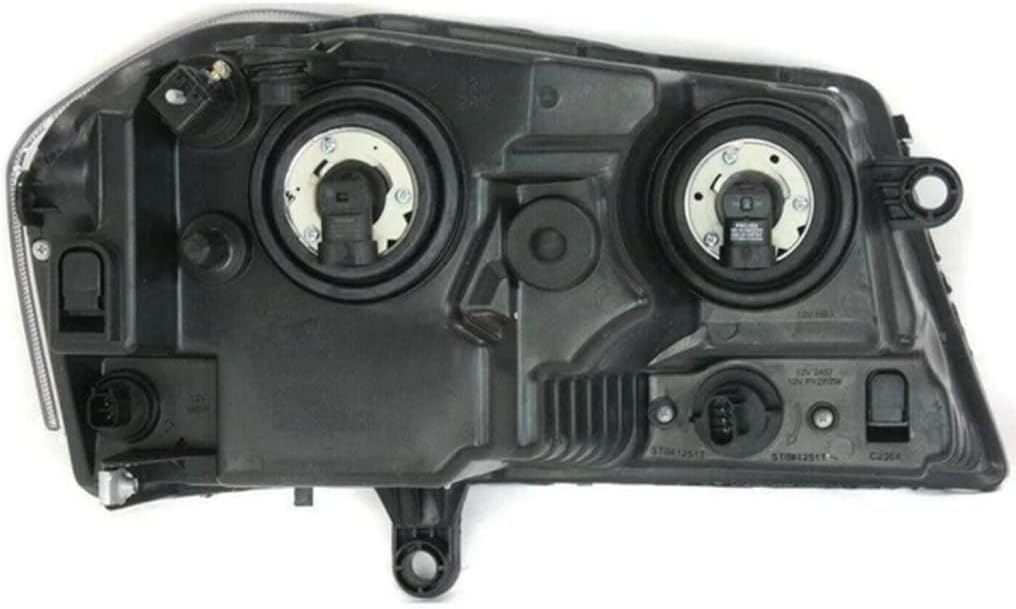 CarLights360 For Dodge Avenger Headlight Assembly 2008-2014 Pair Driver and Passenger Side w/Bulbs Black Housing DOT Certified Replacement For CH2502194