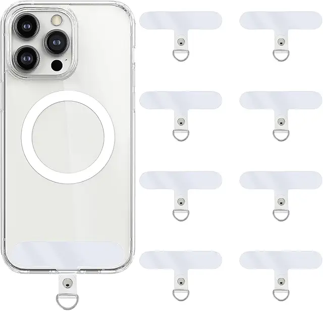 JEYORZY 8 Piezas Parche de Cordón para Colgar Móvil del Cuello, Transparente y Multifuncional