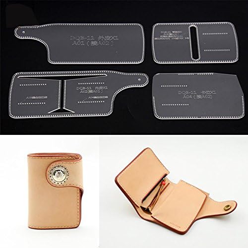 Amazon.com: NW Short Acrylic Template Wallet - Leather Pattern ...