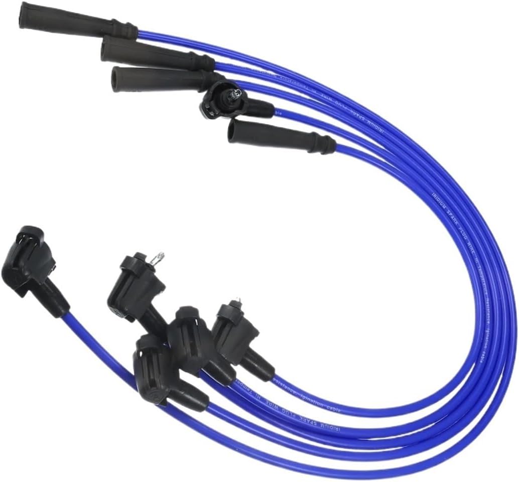 Car Spark Plug Coil Wires Ignition Coil Harness Cable 7mm Compatible with Toyota 4Runner 1994-1995 No.9091921553 - Pack of 5