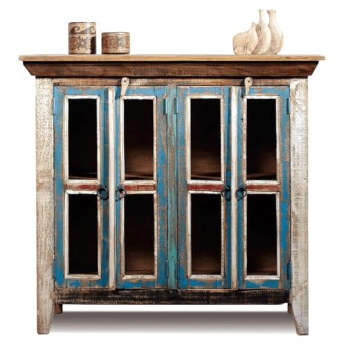 Crafters and Weavers La Boca 4 Door Curio Cabinet in