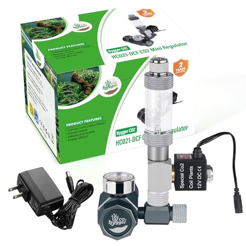 Aquarium Co2 Regulator, Detachable Design, with 12V DC Solenoid Valve, Bubble Counter and Check