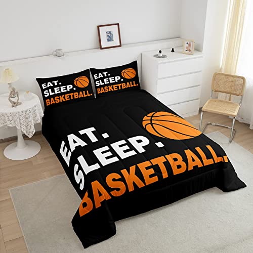 Image of Feelyou Basketball Comforter Set Twin Size 3Pcs for Kids Boys Girls Teens