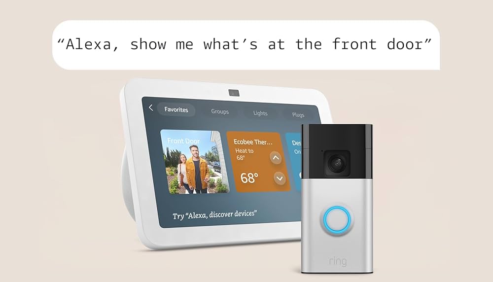 Amazon.com: Echo Show 8 (newest model) with Ring Battery