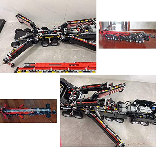 ZJLA Technischer Liebherr LTM 11200 Kran 1:20 große Bausteine RC Mobilkran Bauset, 7986 Bausteine und 8 Motoren MOC… – Bild 6