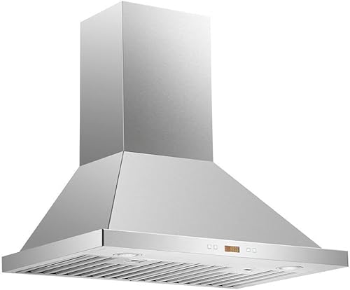 Miniatura 2 de CAVALIERE Campana extractora digital convertible de 30 pulgadas con conductos y sin conductos, kit incluido, 6 velocidades, con acero inoxidable 201