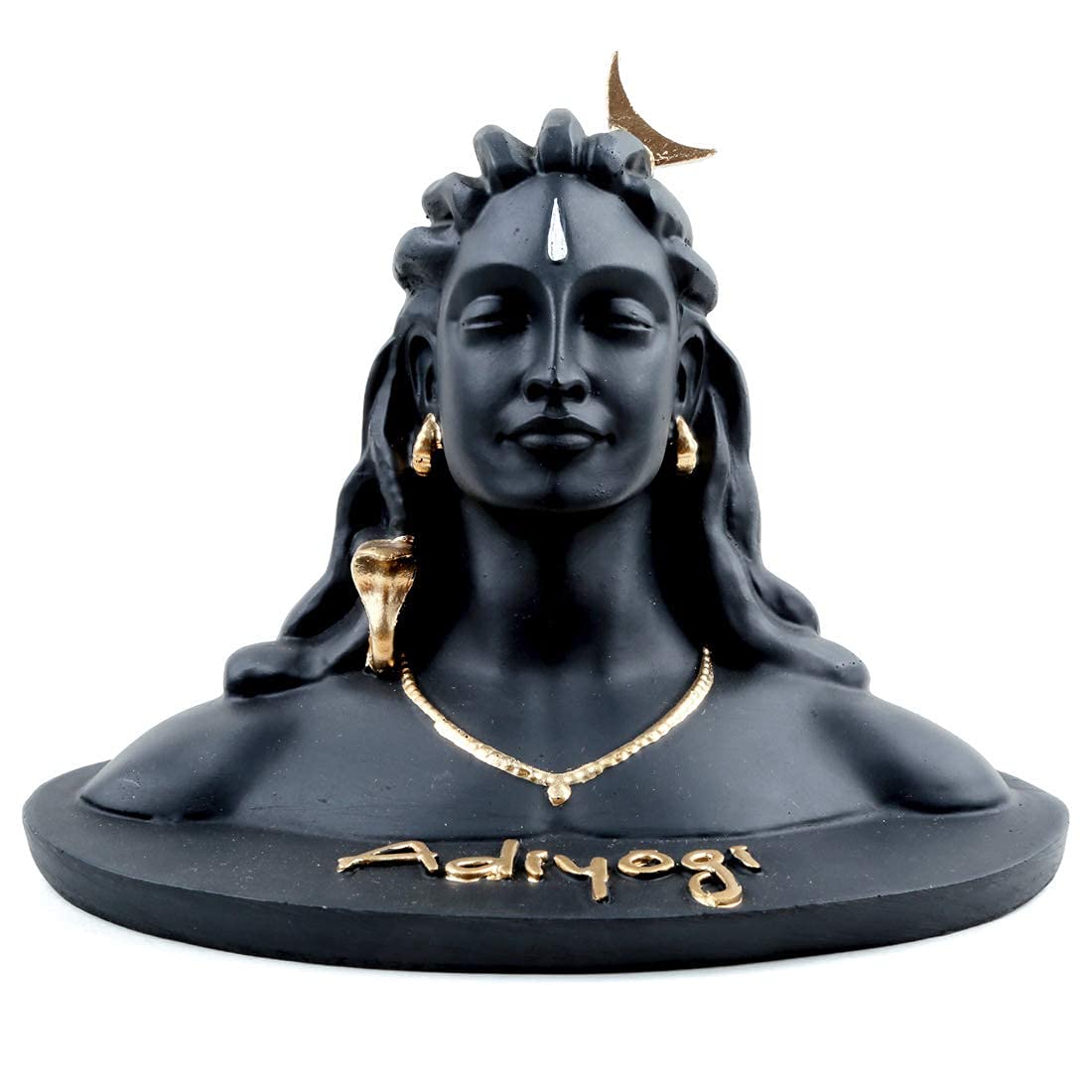 Rhymestore Adiyogi Statue for Car Dash Board, Pooja for Home & Office Decore, Made in India (Adiyogi) (Solid- not Hollow)