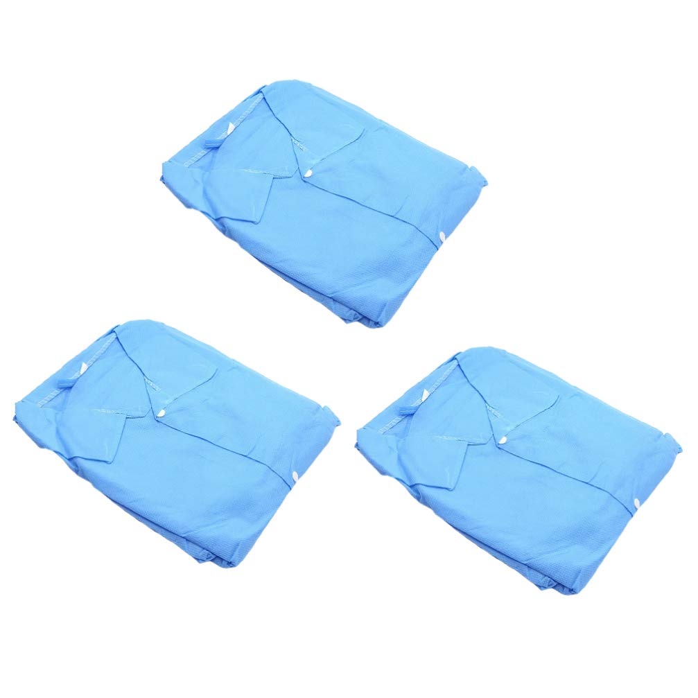Artibetter 6pcs Disposable Isolation Gown Fluid Resistant Full Back Apron Coverall Protective Suit for Dental Tattoo Supplies