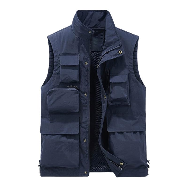 Chaleco de fotografía para hombre USTZFTBCL impermeable exterior en talla grande
