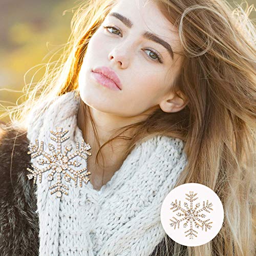 Image of Christmas Brooch Pins Snowflake Pin Marry Christmas JOY Candy Cane Snowman Brooches Xmas Christmas Holiday Party Gifts for Women Girls Kids