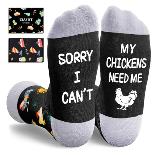 Zmart Chicken Socks for Women - Rooster Socks Men Women, Funny Chicken Gifts for Farm Lovers