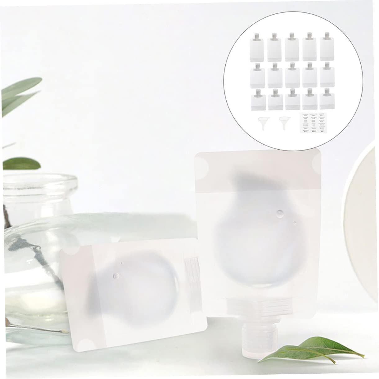 FOMIYES 3sätze Reisegröße Squeeze Bags Emulsion Aufbewahrungstaschen Für Ätherische Öle Wiederverwendbare Und Platzsparende Flaschen Beutel Und Wasserfeste Etiketten