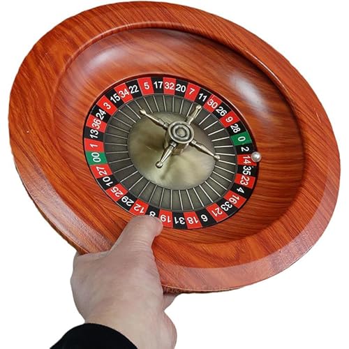 Rueda De Ruleta De Madera, Juego De Rueda De Ruleta De Casino De 12 Pulgadas, Giros De Rueda De Ruleta De Entretenimiento para Adultos, Dial Digital para Juego De Fiesta Nocturna