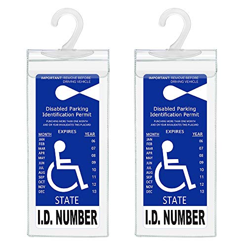 Handicap Parking Placard Holder, Ultra Transparent Disabled Parking Permit Placard Protective Holder Cover