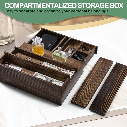 Cologne Organizer for Men, 3-Tier Cologne Stand with Drawer and Hidden Compartment, Wooden Cologne Shelf for Perfume Display Holder, Great Gifts for Men, Vintage - Image 7