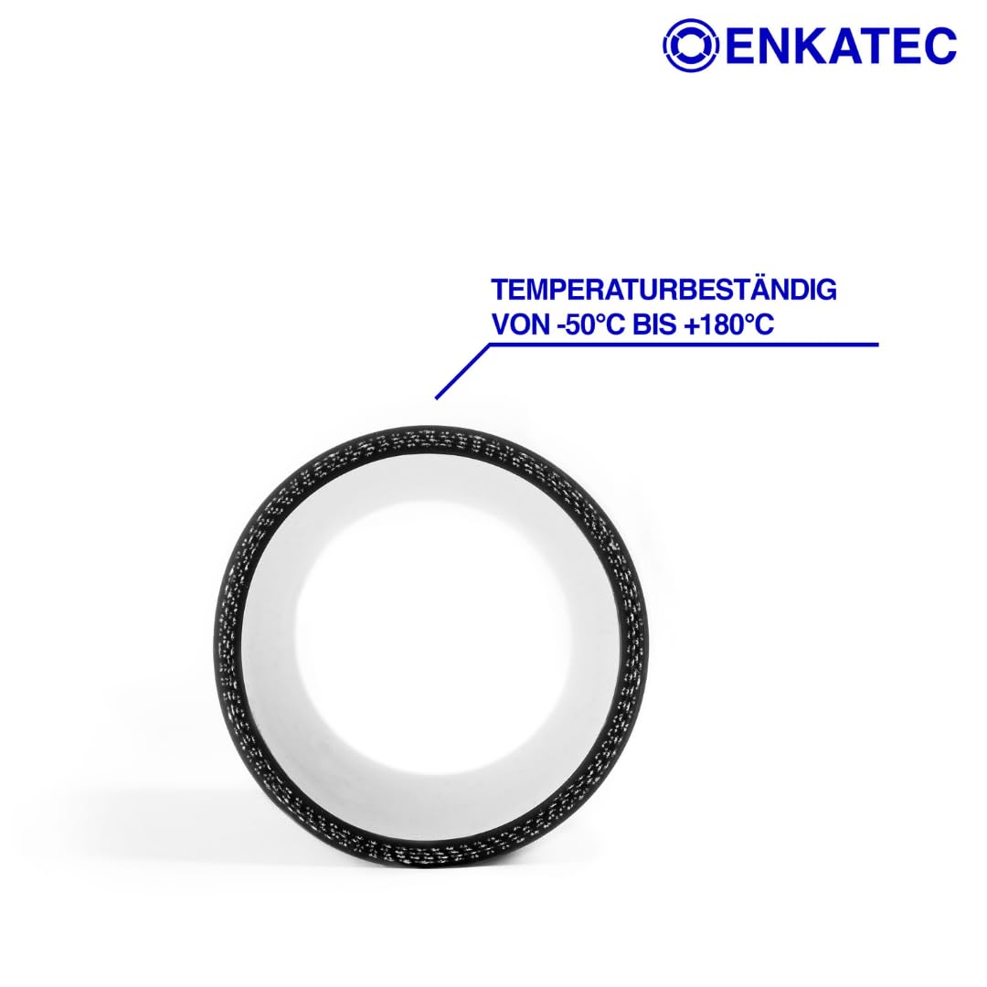 ENKATEC® 100mm Tubo Reductor de Silicona Negro ID 16-114mm 22-13mm