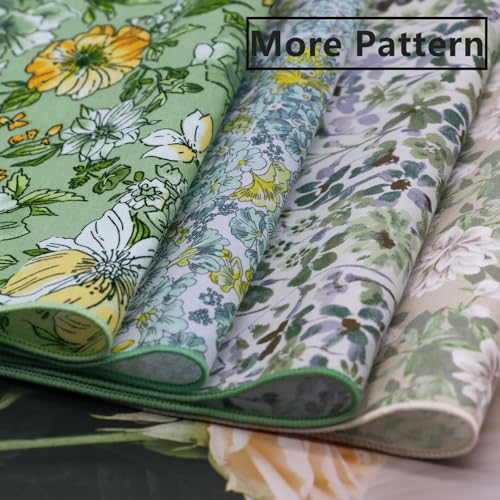 Image of Luckyvestir Pocket Squares for Men, 9 inch Cotton Linen Sage Handkerchiefs Men Women with Pocket Square Holder for Suits Business