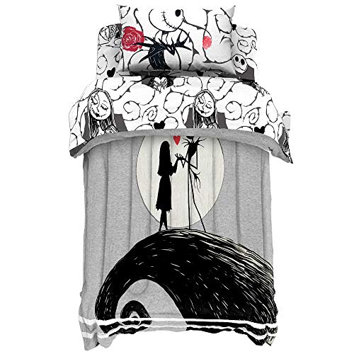 Image of Disney Nightmare Before Christmas Twin Comforter Set 5 Piece, Gray