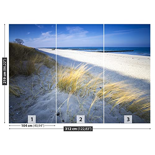 Papier peint plage de mer pour masquer les imperfections murales