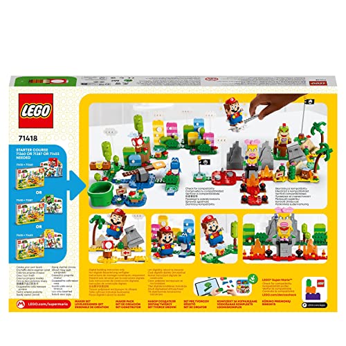 LEGO Super Mario 71418 Set La boîte à Outils Créative, Construction avec Figurines, Créer Vos Propres Niveaux dans Le Désert et Lave, Extension Pack de Démarrage, Jouet