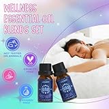SALUBRITO Ätherisches Öle Set, Natürliche Aromatherapie Duftöle Set für Diffuser, Glücklich, Energie, Entspannung, Atmen, süßer Traum, Ätherische Ölmischungen Geschenkset für Frauen und Männer