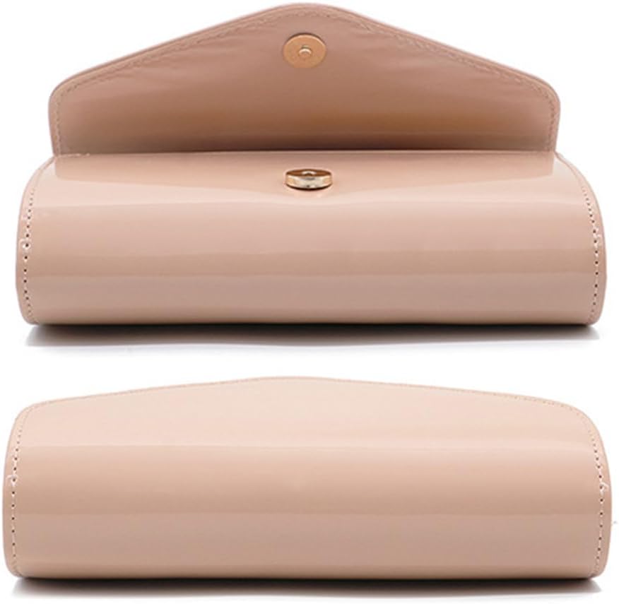 Patent Leather Envelope Clutch Purse Shiny Shoulder Bag Candy Chain Evening Bag Elegant Handbag - Image 4