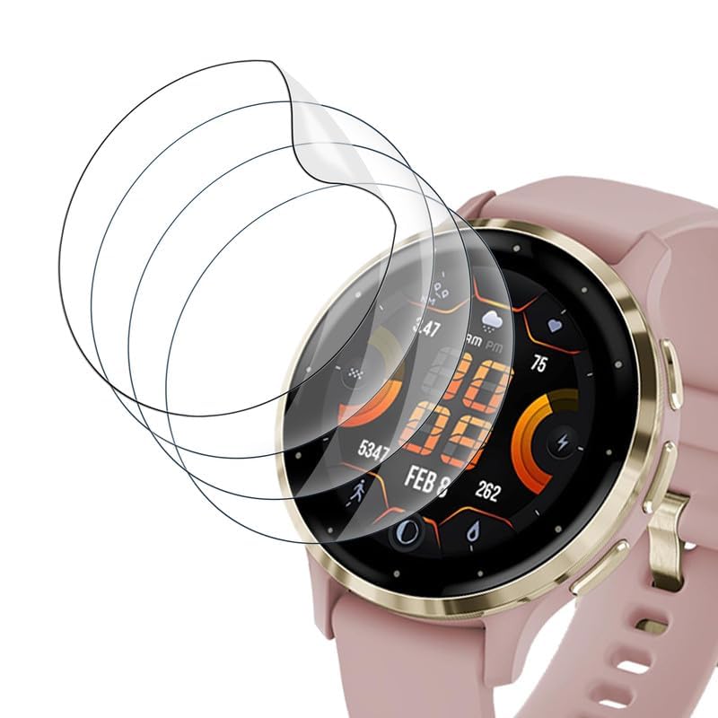 Wondoner [4 Stück Weiches TPU für Schutzfolie Garmin Venu 3s Displayschutz Folie Garmin Venu 3s Schutz Screen Protector [HD Displayschutzfolie][Anti-Kratzen]