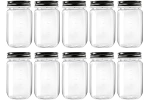 Versatile 16oz Plastic Jars with Secure Lids: A Storage Solution for Kitchen and Household Essentials