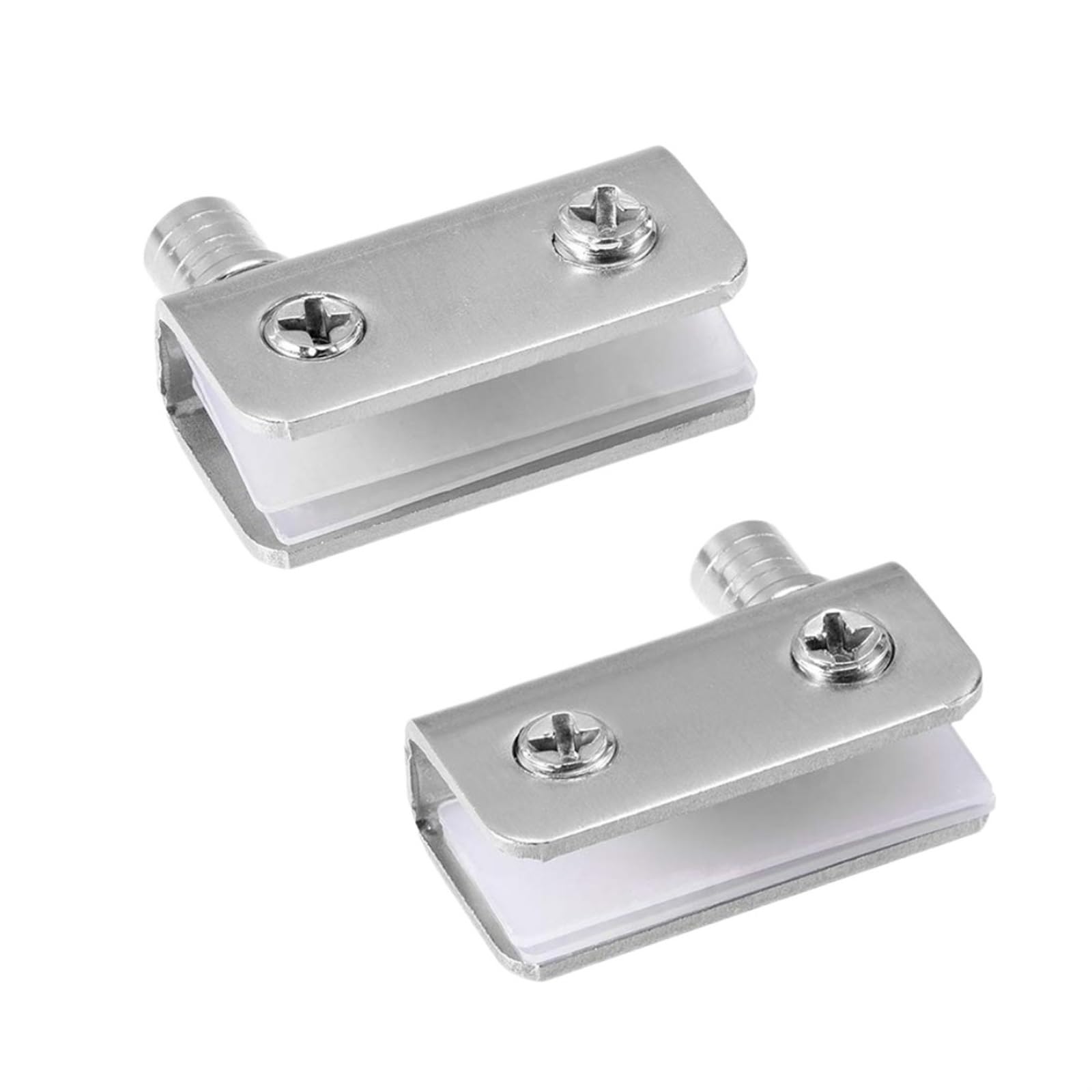 Charnière pivotante en verre acier inoxydable lot de 2
