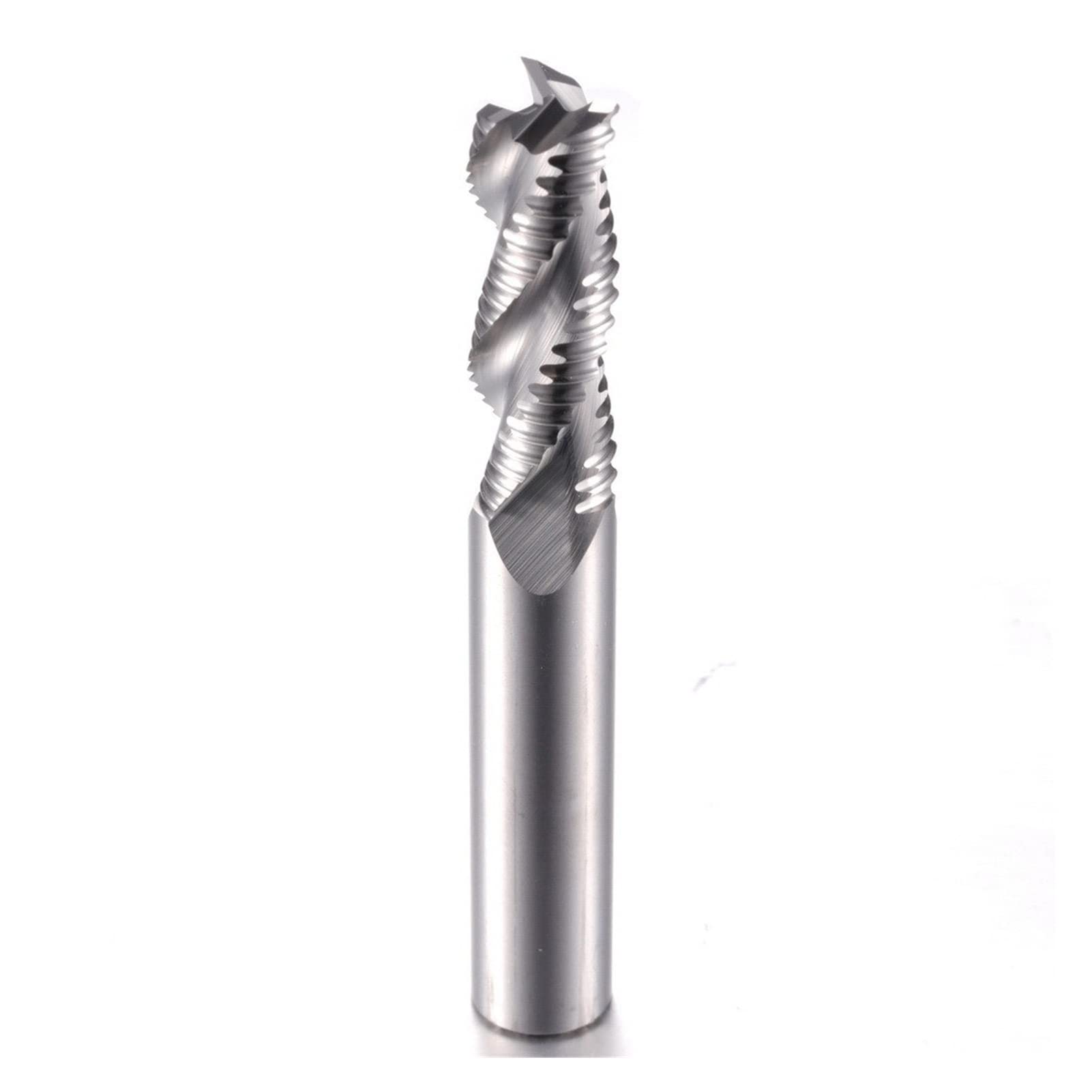 TBZOQAID 1pcs Solid Carbide Roughing End Mills HRC55 3 Flute Rough Mill 16mm 20mm CNC Machining Tool Lathe Aluminum Milling Cutter(AL-3FCU-D20X100L)