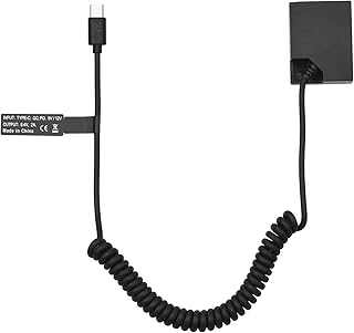 Acoplador Usb Np-W126,Sailsbury NP-W126 Adaptador de Acoplador USB-C de Bateria Falso Acoplador de Bateria Falso com Substituição do Cabo de Alimentação de Mola USB Tipo-C para Fujifilm X100F X100V X-
