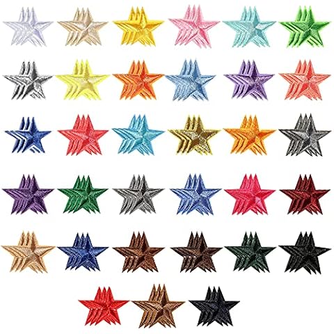 99 Pieces Star Iron on Patches Mini Star Patches Star Embroidered Patches Small DIY Sewing Star Patches Colorful Sew Star Appliques for Clothing Bags Backpacks Jackets Decors, 33 Colors Cover